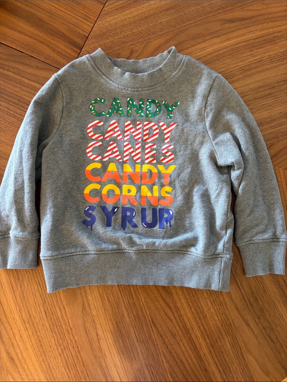 Hanna Andersson Elf Christmas Movie Kids Grey Candy Quote Sweatshirt 3T